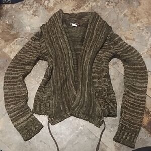 Body Central Olive Cardigan Sweater